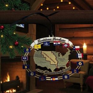 Vintage Louisiana Purchase 1803 Ornament Brass Bicentennial 200th Anniversary